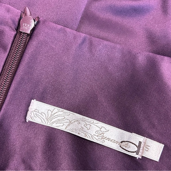 Dynamite purple satin effect mini pencil skirt Sz 5 - Picture 11 of 15